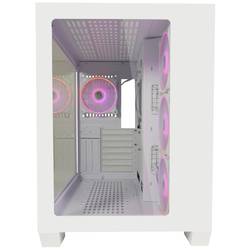 LC Power Gaming 807W Midi-Tower PC-Gehäuse Weiß 4 vorinstallierte Lüfter LC-807W-ON