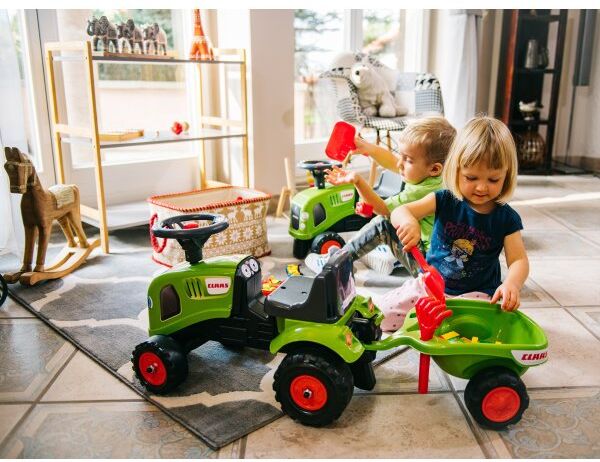 Falk Claas Traktor Med Trailer Og Tilbehør