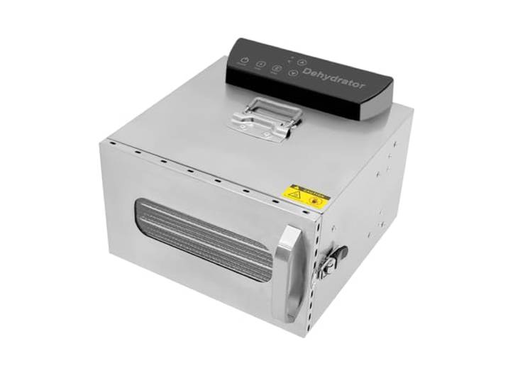 Dörrautomat edelstahl, 6/8/10 Etagen LCD Timer Dörrapparat Obsttrockner Dörrgerät für Obst- Fleisch Gemüse Kräuter (6 Etagen)