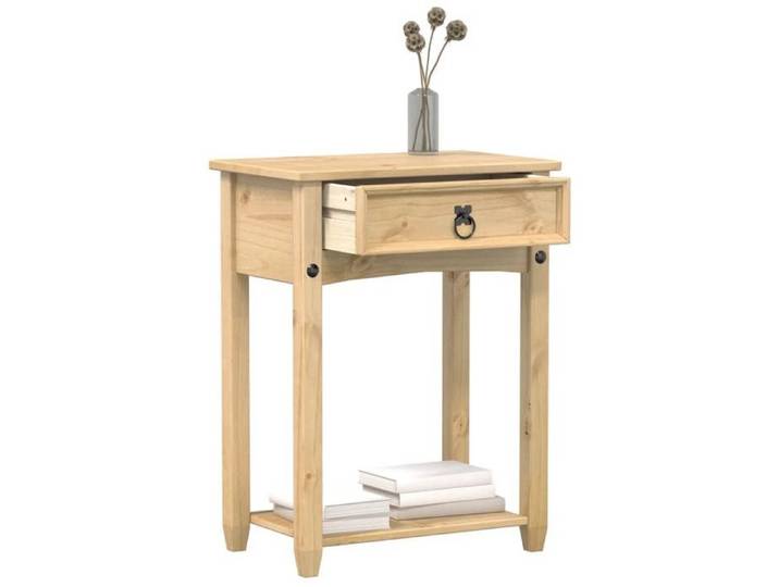 Table console Corona 55x35x73 cm bois de pin massif table de canapé table d'appoint table console de couloir 4002774