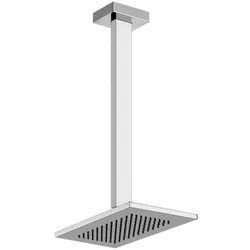 Gessi Rettangolo Deckenbrause antikalk, 216x140 mm mit personalisierter Länge, 1/2 Anschluss, 20150031, Farbe: Chrom