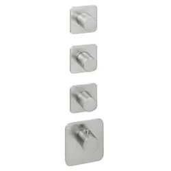 Herzbach Logic XL 3 Fertigmontageset 36.523015.1.14 für Universal-Thermostat-Modul, Edelstahlfinish