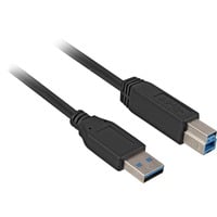 USB 3.2 Gen 1 Kabel, USB-A Stecker > USB-B Stecker schwarz, 5 Meter