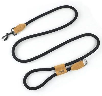 Uplift Essentials Hands Free Waist Dog Leash Adjustable Performance Lead For Running & Walking black