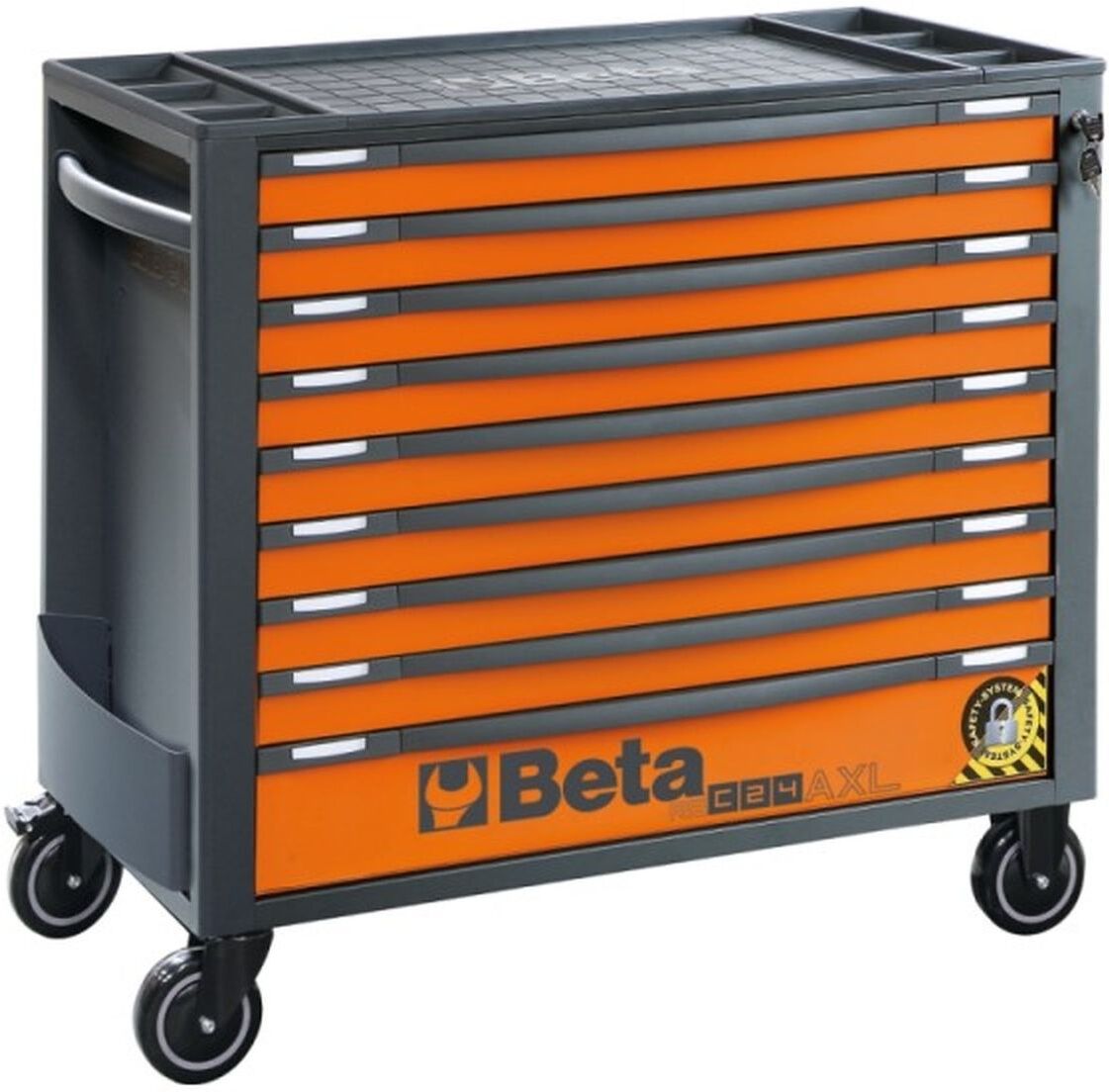 Carrello Beta con 9 cassetti, RSC24AXL/9, arancione