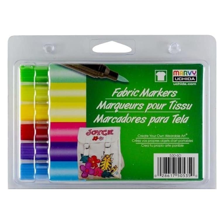 Marvy Pinsel-Textilmarker 6 Farben (6x) (58214558)
