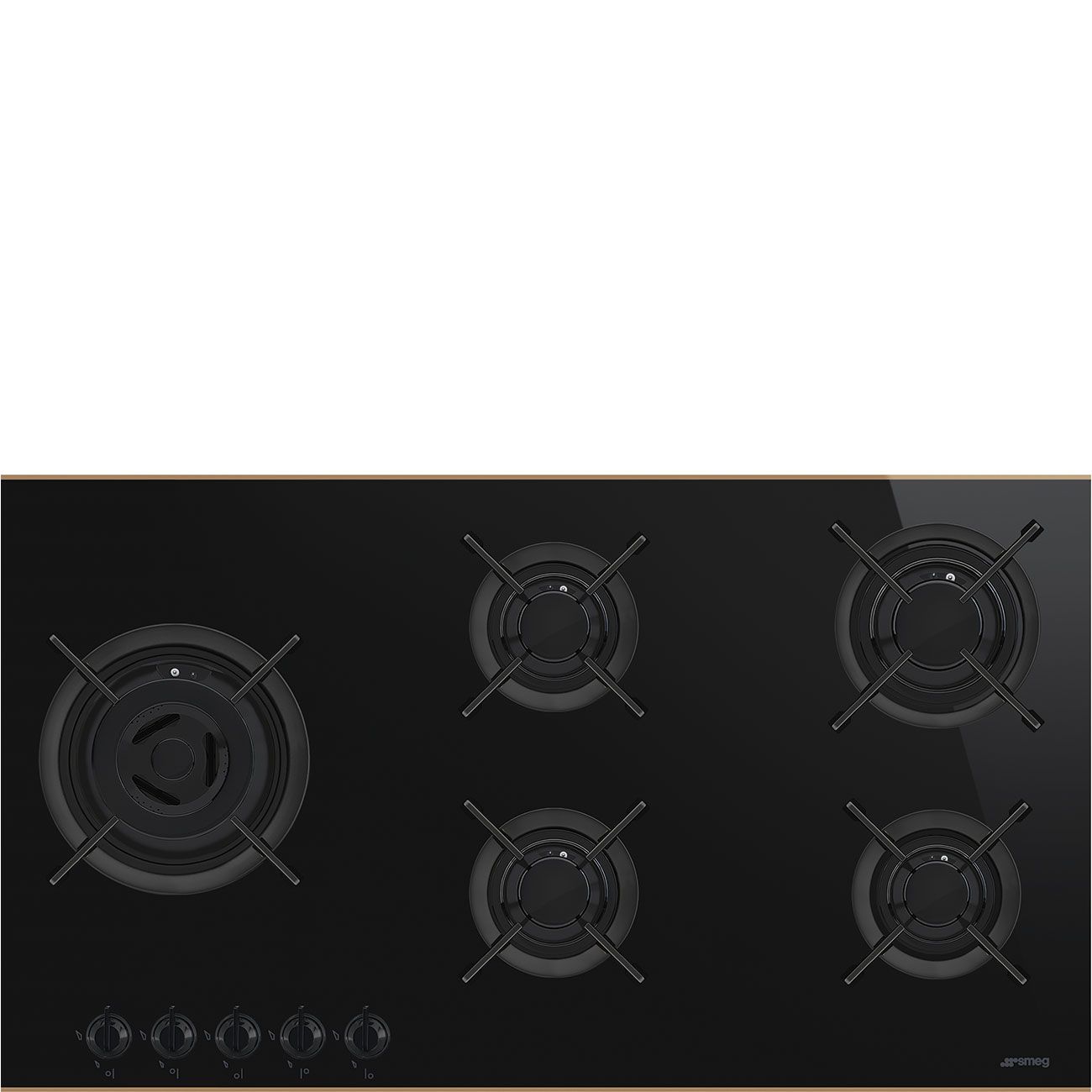 Smeg PV695LCNRDE autarkes 90 cm Gaskochfeld 5 Kochzonen
