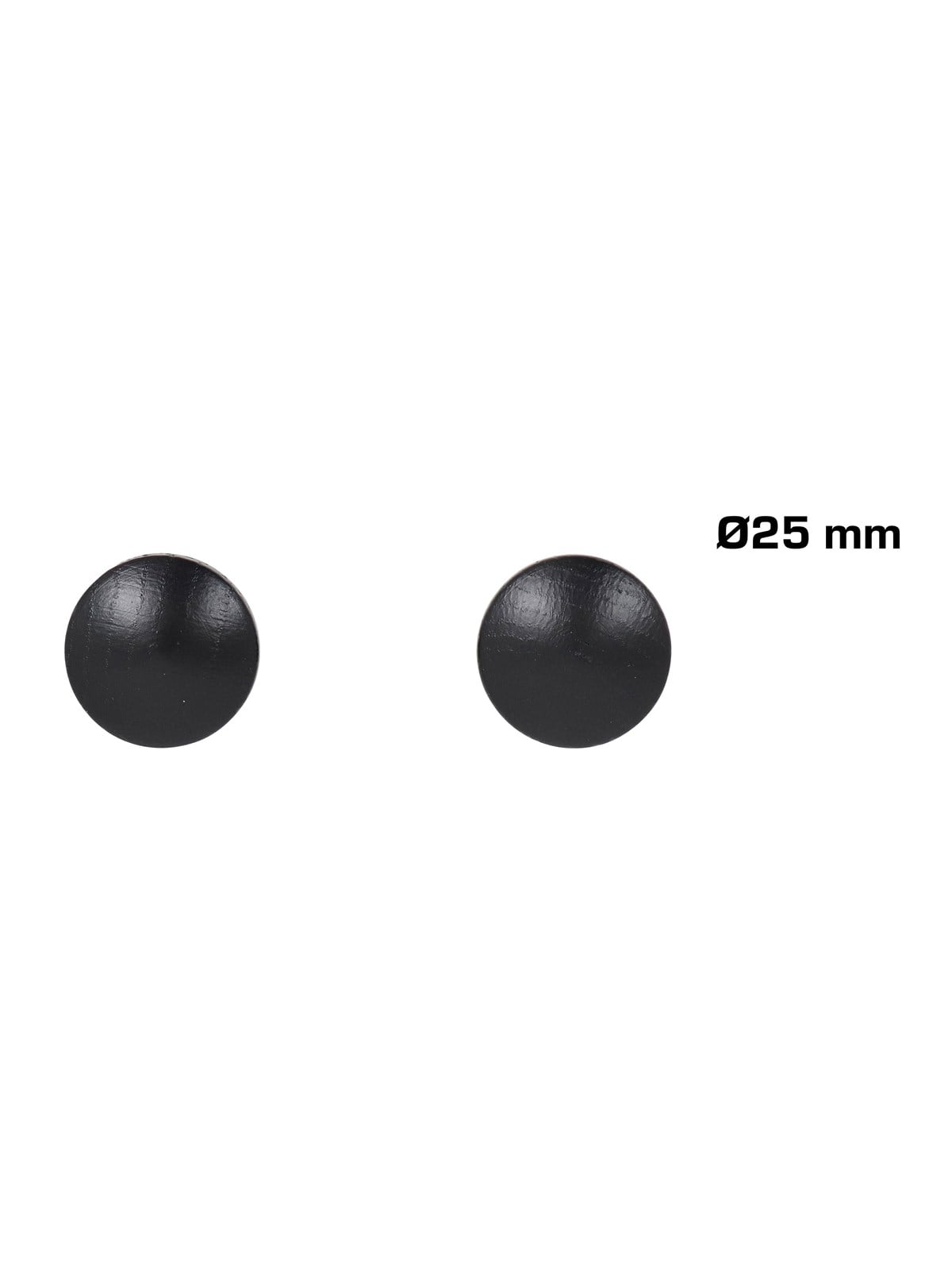 Home>it Wooden Knob Ø25 mm Oak Black 2-pack