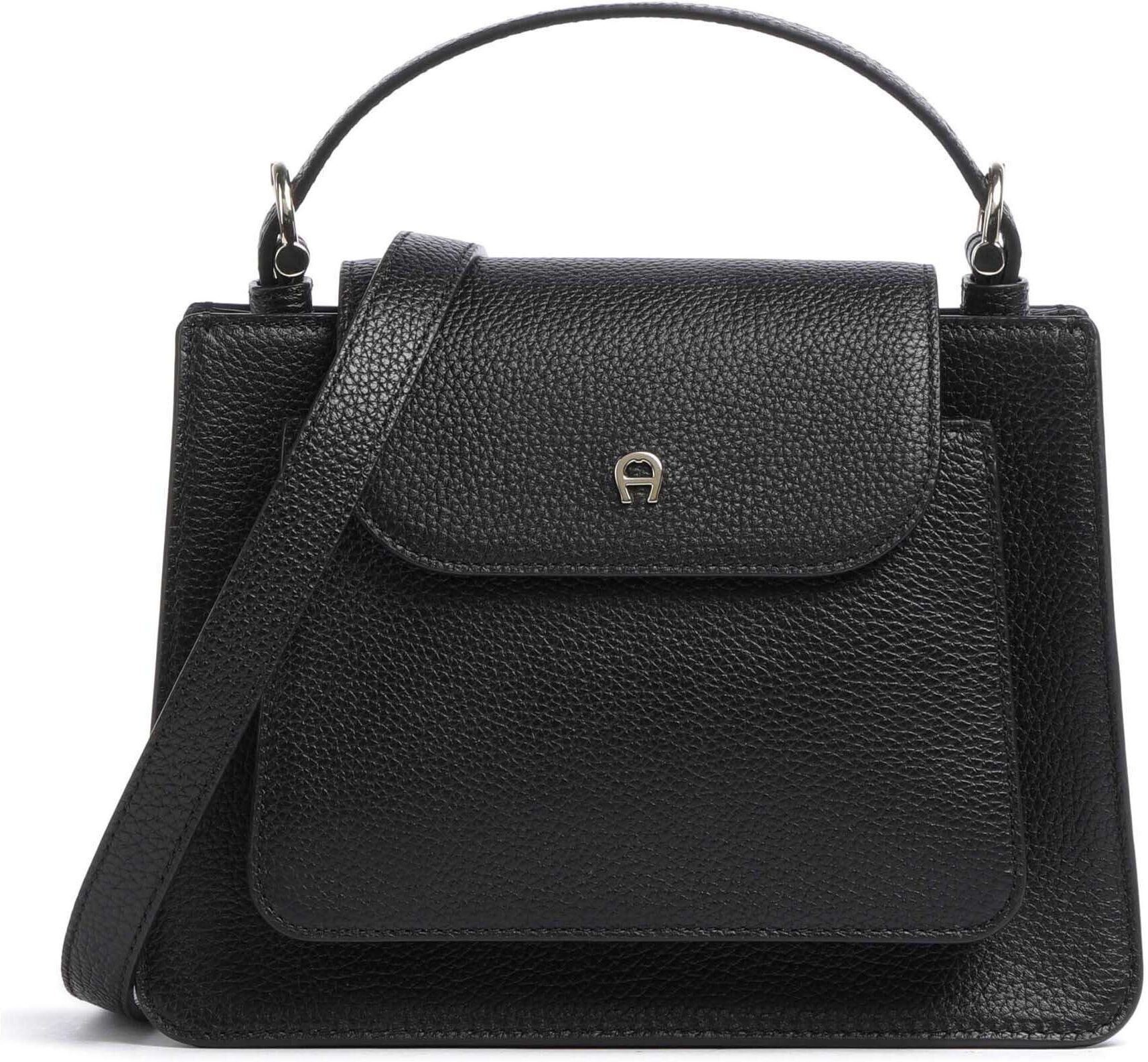 Aigner Delia S Handtasche aus Leder, schwarz