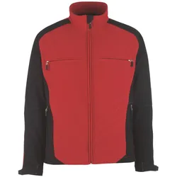 Softshelljacke "DRESDEN" Unique Zweifarbig - 4XL - rot/schwarz