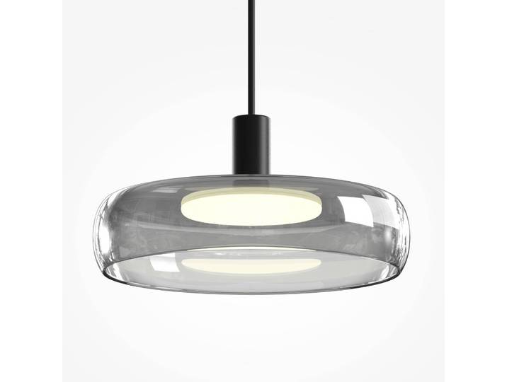 Hanglamp FLOAT, dimbaar, alu / grijs / zink, Woon-/ Eetkamer, Glas, Modern, hanglamp