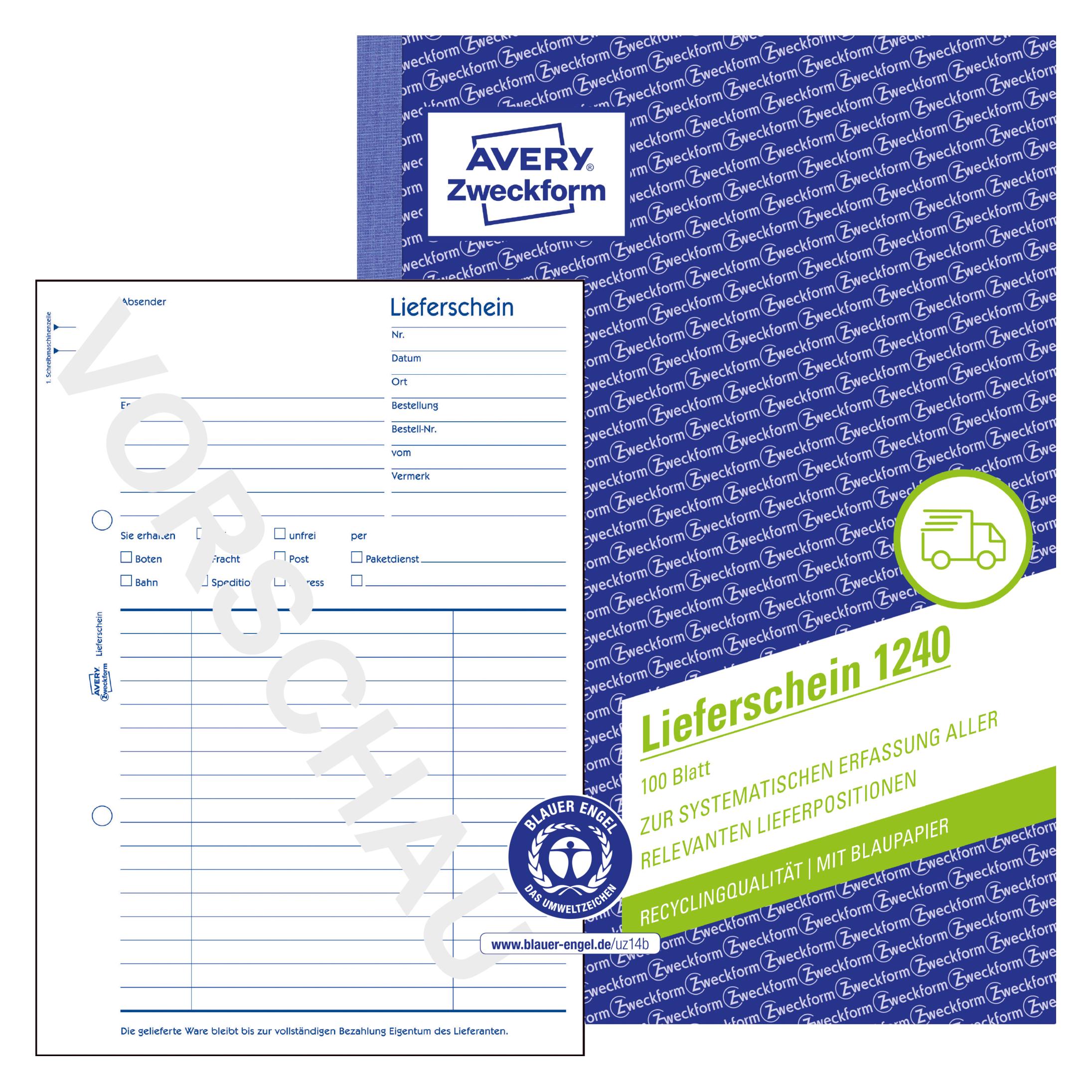Avery Lieferschein (100x) (1240)