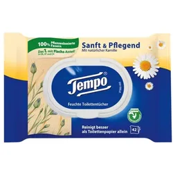 Tempo Feuchtes Toilettenpapier »Sanft & Pflegend« 42 Blatt weiß