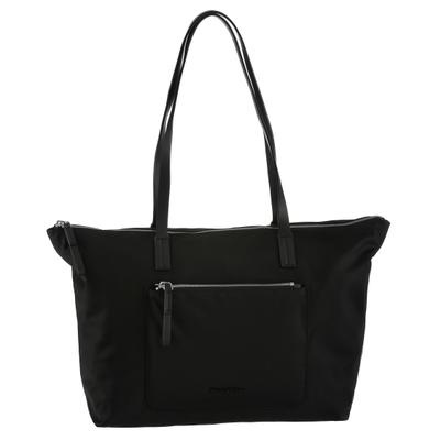 Shopper "Nilli", Damen, Gr. B/H/T: 48,5cm x 28cm x 14cm, schwarz, Leder, Lederimitat, MARC O'POLO ACCESSORIES, Taschen Shopper, große Damen-Handtasche, Umhängetasche, Einkaufstasche mit Fronttasche