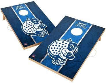 Skip's Garage Vintage Saint Peters University Peacocks Regulation 2x4 Cornhole Set