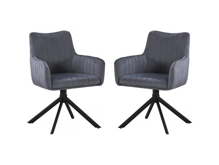 Habitat Garten Stuhl 2er Set pharell Grau, 61x87x58 cm, Esszimmer, Stühle