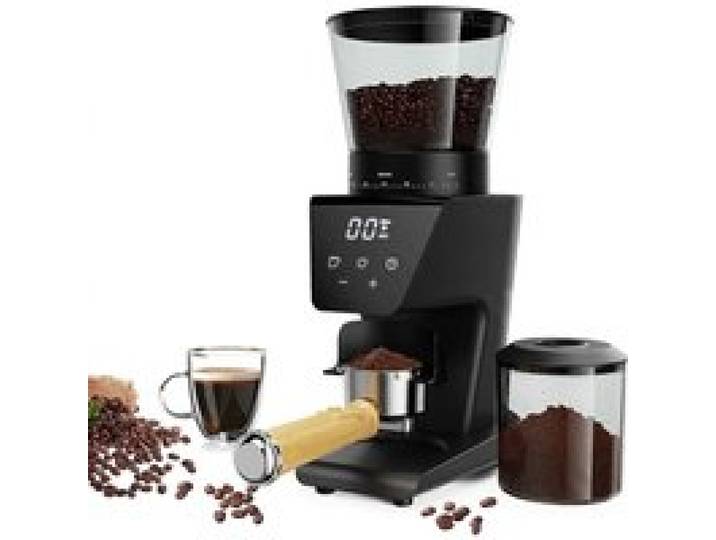 Moulin à café électrique avec meule conique acier 40mm 30 réglages écran tactile broyage précis et minuterie