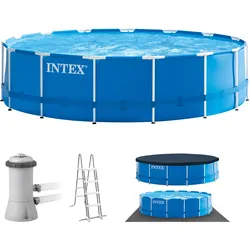 Intex Frame Pool 457 x 122 cm Komplettset | Rundpool mit Zubehör