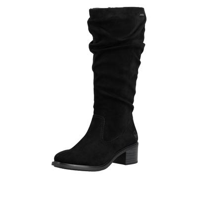 Stiefel RIEKER, Damen, Gr. 39, Normalschaft, schwarz, Textil, Basic, Schuhe Stiefel, Klassik-Stiefel, Blockabsatz, mit slouchy-Schaft