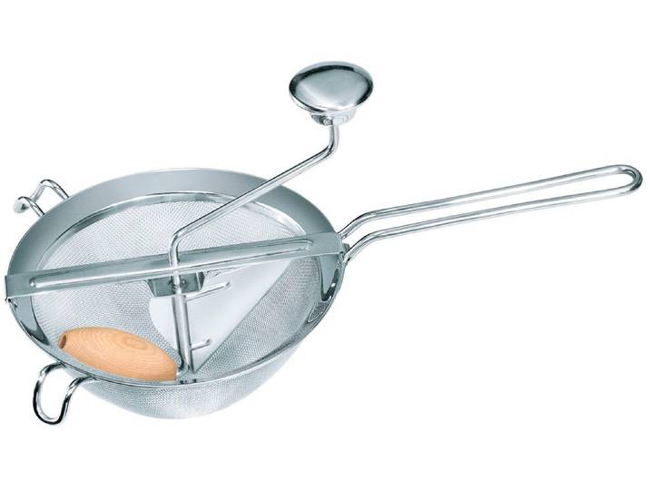 Küchensieb GEFU FLEISSIGES LIESCHEN , silber, B:10cm H:40cm L:17,8cm, Edelstahl, Küchensiebe, Küchensieb, Feines Sieb, leicht zu reinigen, robust, effizient, platzsparend