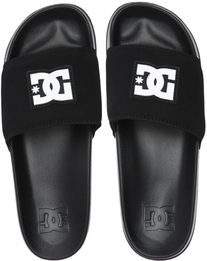 Sandale DC SHOES "DC", Herren, Gr. 12(46), schwarz-weiss (schwarz, schwarz, weiß), Obermaterial:Kunstlederobermaterial. EVA für Komfort und Haltbarkeit, Schuhe Sandale schwarz, schwarz, weiß 12(46)
