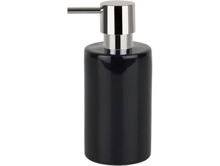 Spirella Tube Zeepdispenser met pomp vloeibare zeepdispenser porselein 300 ml duurzaam en robuust zwart