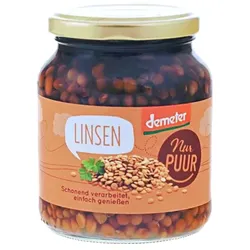 NurPuur Linsen braun demeter 360g