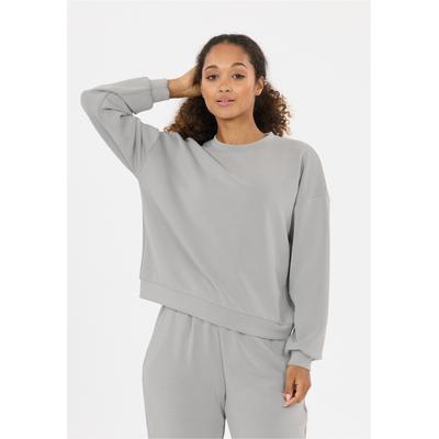 Sweatshirt ATHLECIA "Jillnana", Damen, Gr. 40, grau, 51% Polyester, 44% Modal, 5% Elasthan, unifarben, normal, Rundhals, Sweatshirts Sweatshirt, im klassischen Design