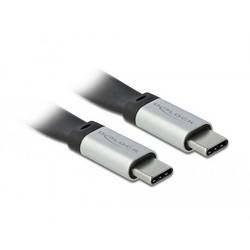 Delock USB-C® Kabel USB-C® Stecker, USB-C® Stecker 0.22 m Schwarz, Silber 85926