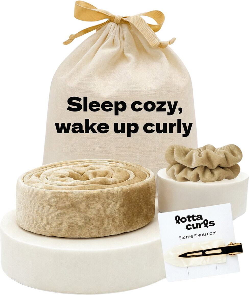 lotta curls Lockenband Set Shiny Beige