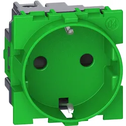 Legrand KV4141 LivingNow Schutzkontaktsteckdose mit Schraubklemmen in der Farbe Grün