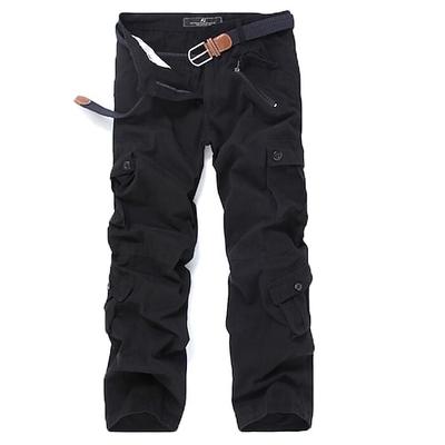Herren Cargohose Cargohosen Cargohose Hose Hosen Fallschirmhose Multi Pocket Feste Farbe In voller Länge Arbeit Ausgehen Baumwolle Modisch Strassenmode Grass Army Green Erdiges Grün Mikro-elastisch