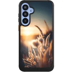 Nivocase Hülle für Samsung Galaxy A55 5G Handyhülle NIVOcore Case Schwarz Natur Sonne Pampasgras (Samsung Galaxy A55), Smartphone Hülle, Schwarz