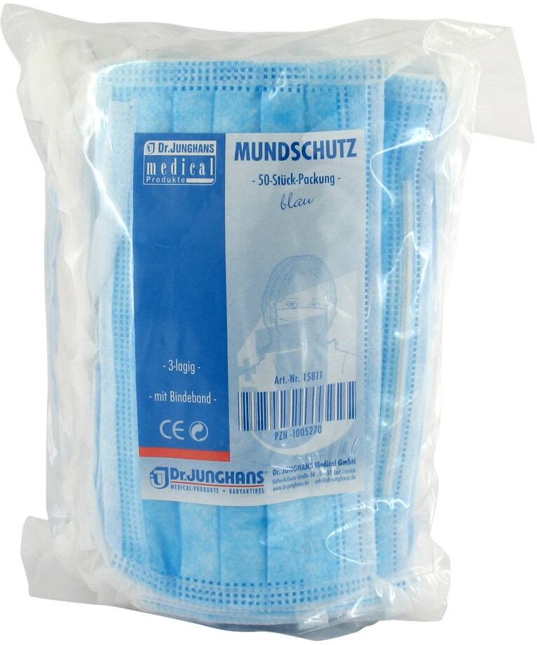 Mundschutz zur, zum Binden blau 50stk