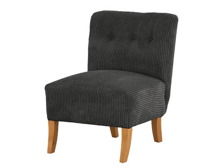 Fauteuil Tillet Gris Velours côtelé Poppy 62 x 79 x 67cm
