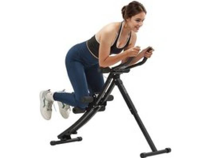 VEVOR Appareil d'Entraînement Abdominal à Double Piste, Machine Abdominale Capacité de Charge de 200 kg, Entraîneur Abdominal et Force de Base Pliable et Réglable, Équipement pour Domicile Gym