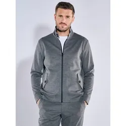 emilio adani Herren Anzug-Sakko strukturiert Grau slim fit gemustert - 110