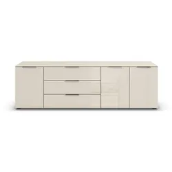 Lowboard Flipp Glas Eiche / Kaschmir