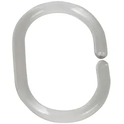 SCHÖNER WOHNEN-Kollektion Duschvorhangringe 4,2 x 18,5 cm Kunststoff Transparent