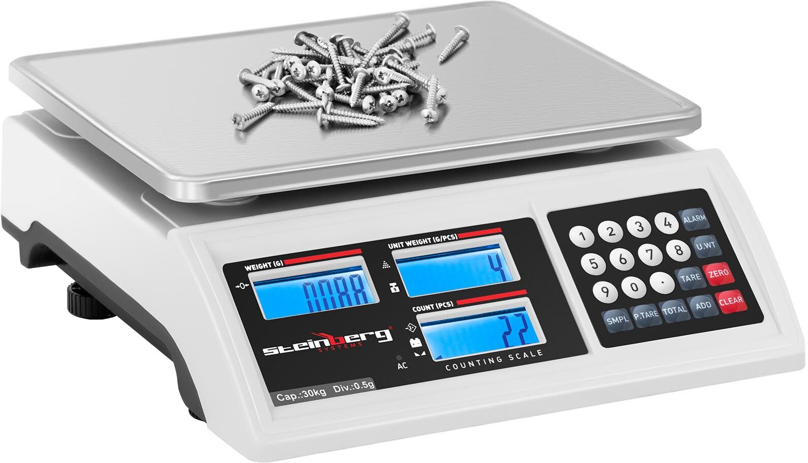 Steinberg Systems Balança de contagem - 30 kg / 0,5 g - LCD SBS-ZW-3005