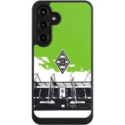 Nivocase Hülle für Samsung Galaxy S25+ Handyhülle NIVOcore Case Schwarz Borussia Mönchengladbach Fanartikel (Samsung Galaxy S25+), Smartphone Hülle, Schwarz