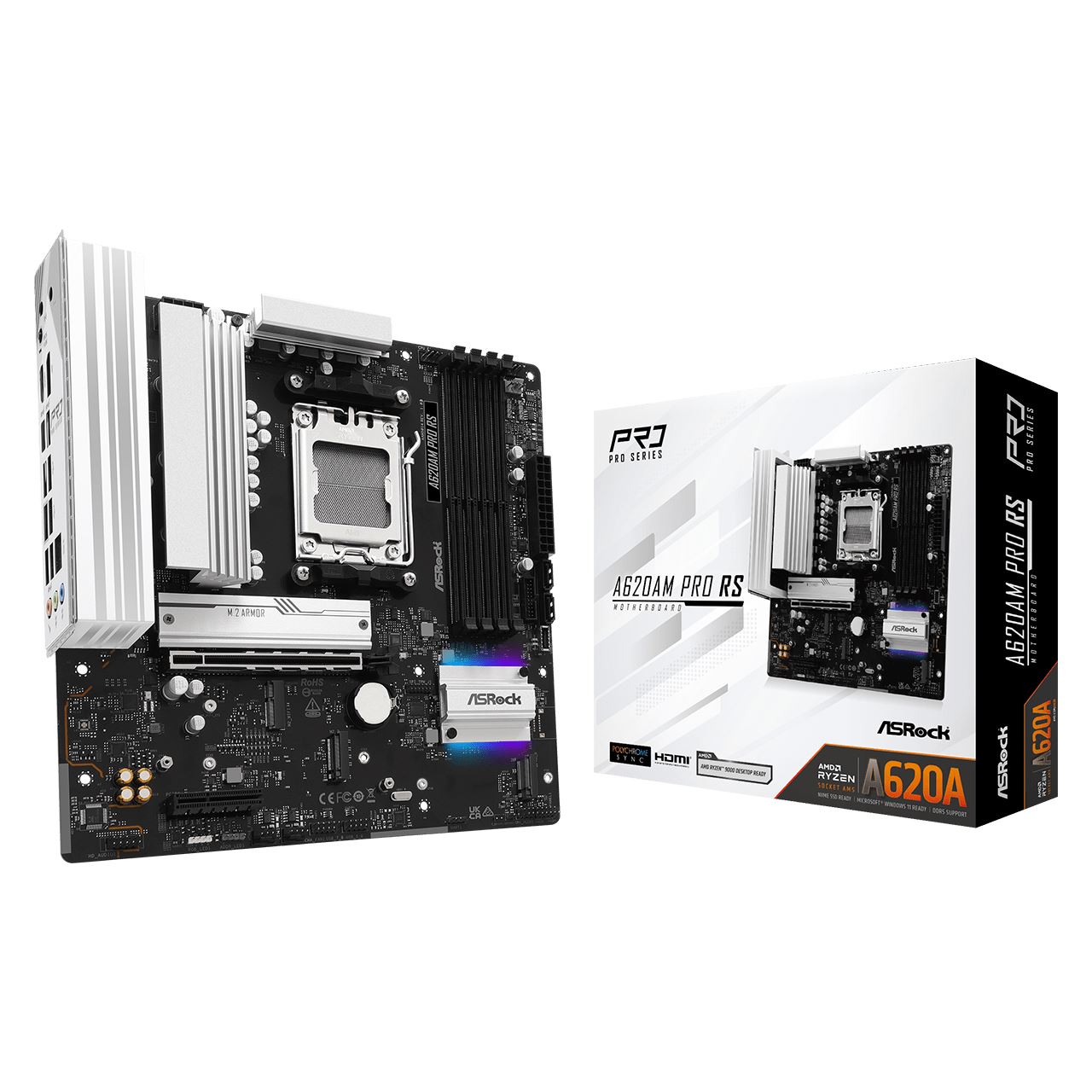 ASRock A620AM Pro RS AMD A620 So.AM5 DDR5 mATX Retail
