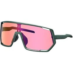 Shimano, Unisex, Sportbrille, Technium Trail S2 (Dark Olive, Purple), Rosa, Grün, Schwarz, Violett