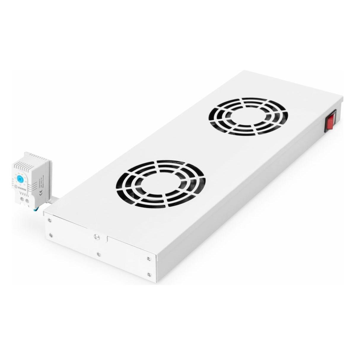 equip Lüftermodul für Serverschränke, 4xLüfter RAL7035 (EZF-2-G)