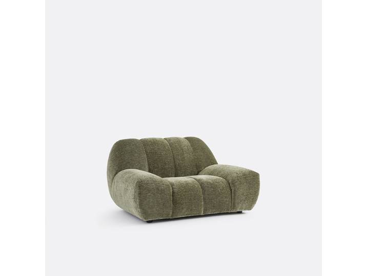 LA REDOUTE Fauteuil XL, velours côtelé vintage, Nuria 1 Place Vert Kaki