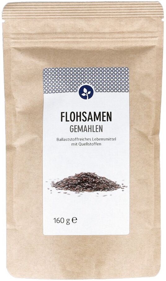 Flohsamen gemahlen Pulver