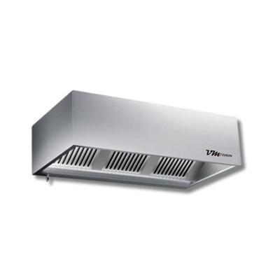 90er Edelstahl Kastenhaube - 90cm tief - ohne Motor - mit Flammenschutz Filter und LED Lampe - VM Europa: 200 x 90 cm / Typ B