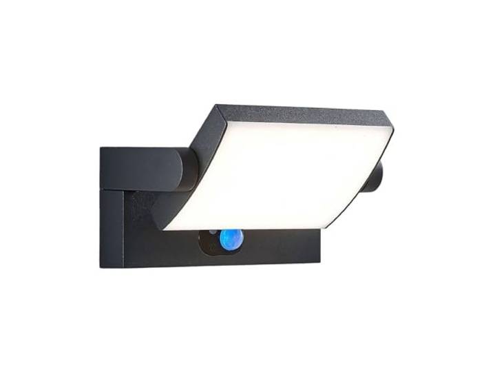 Lindby LED Applique Murale Solaire Sherin (Moderne) en Noir Aluminium (1 lampe\,à)\, Lampe Borne Lumineuse Exterieur Eclairage Jardin