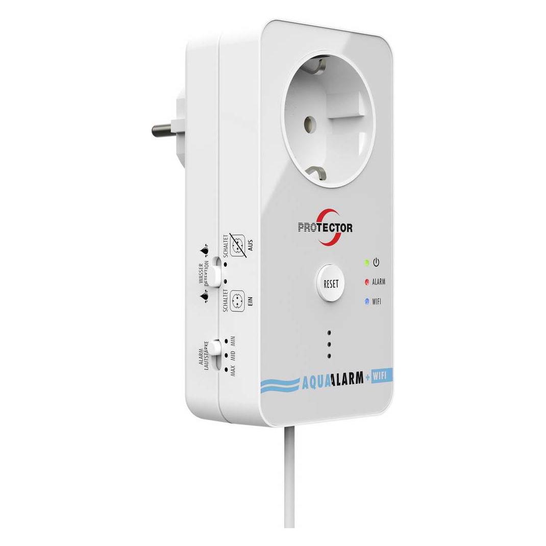 Protector Wassermelder WA 11 mit WiFi Alarmweiterleitung, für Steckdose (15021)