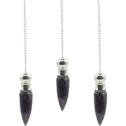 Secret Cavity Discovery of Truth Pendulum - Amethyst - Silver Plated